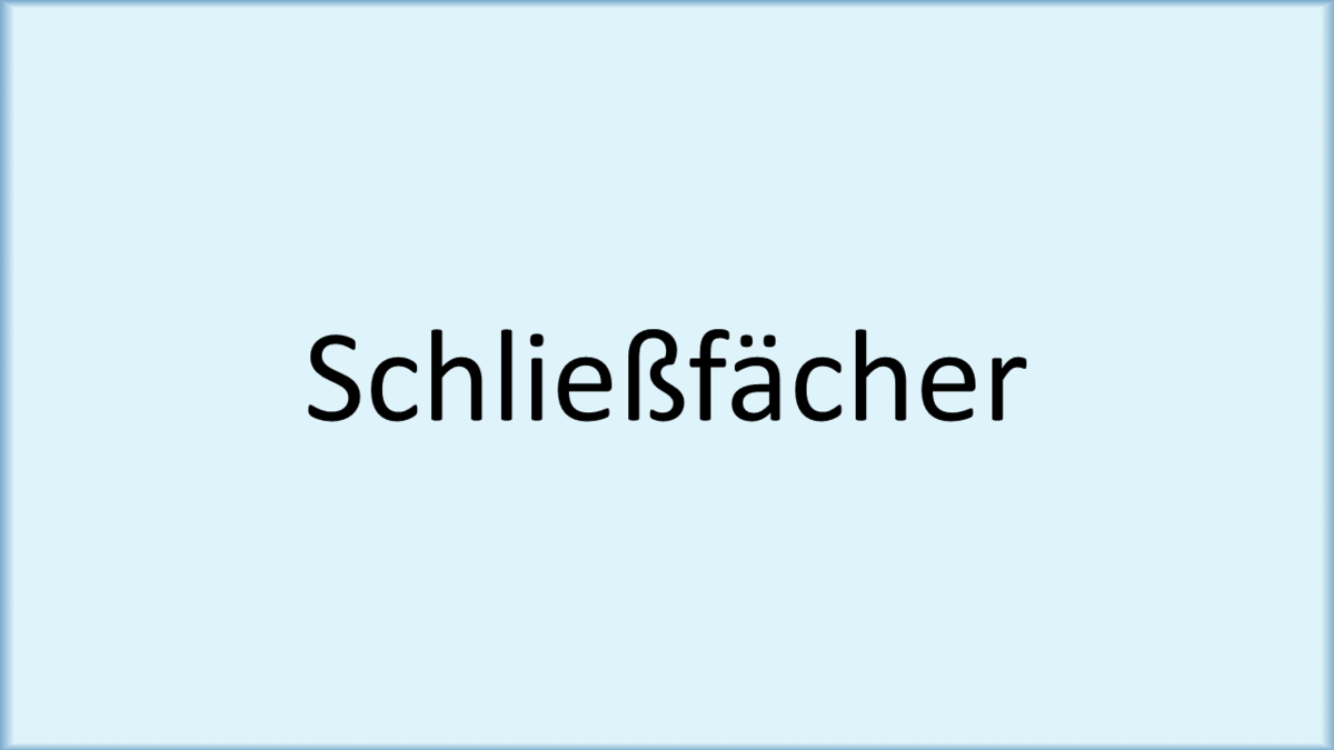 Schließfächer