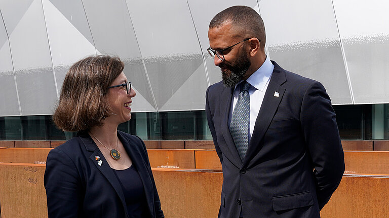 GEOMAR-Direktorin Professorin Dr. Katja Matthes und der Meeresminister der Republik Cabo Verde, Abraão Vicente