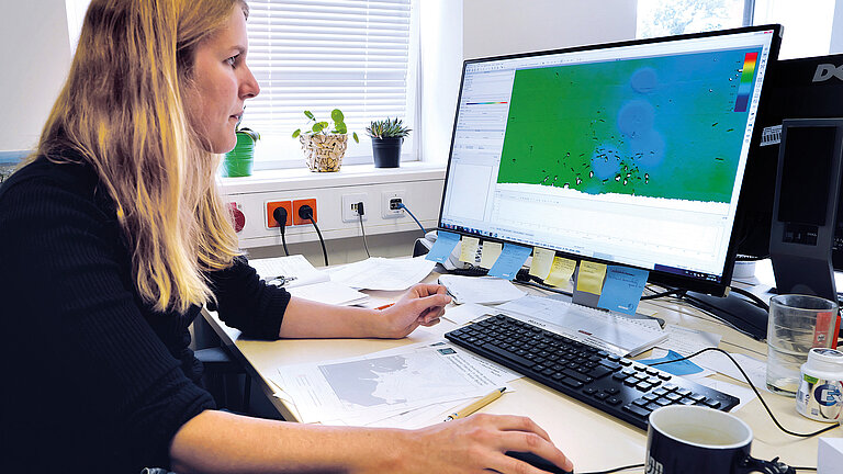 Kartierung eines Sperrgebiets in der Ostsee