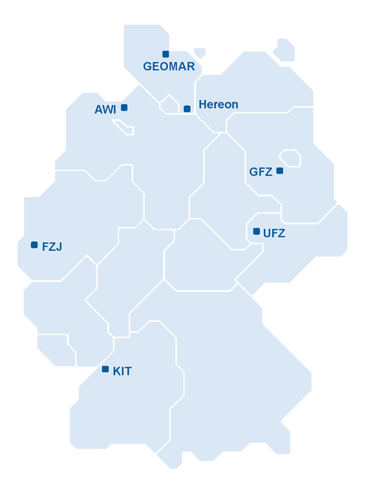 Helmholtz-Zentren im Forschungsbereich Erde und Umwelt. (c) HGF