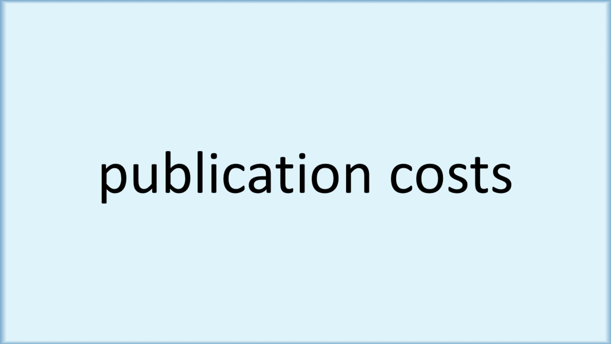 publication costs
