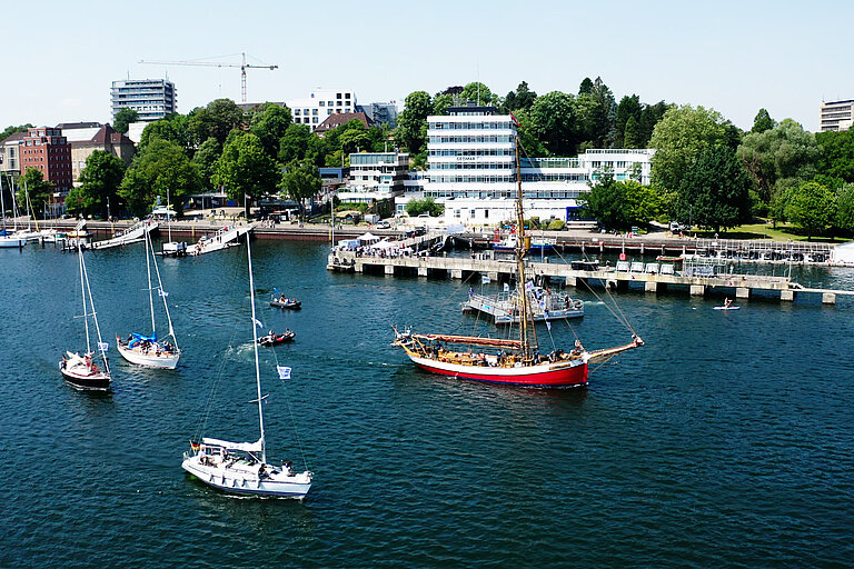 Auslaufen der Dagmar Aaen in Kiel. Foto: S. Kaehlert, GEOMAR.