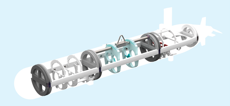 Gerüst zur Aufnahmen der einzelnen Module und Segmente. 