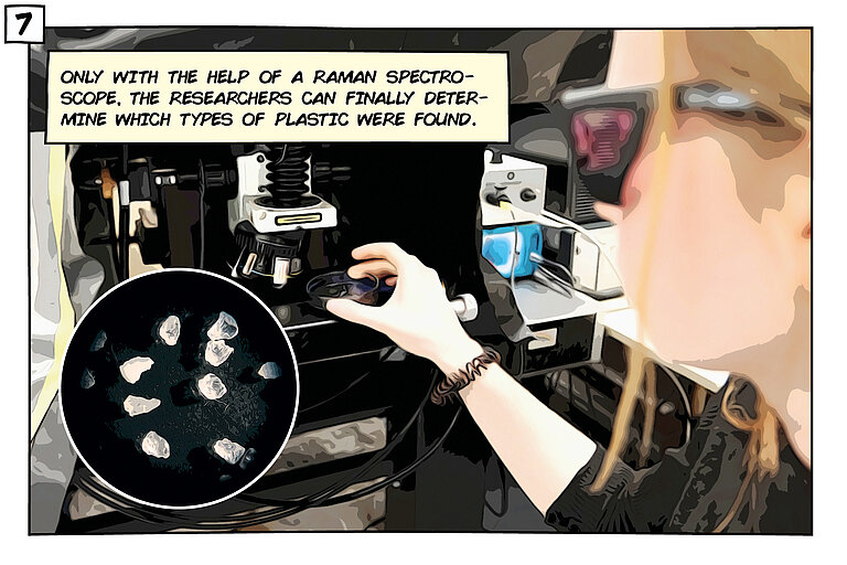 Comic: Analysis of microplastics in sediment