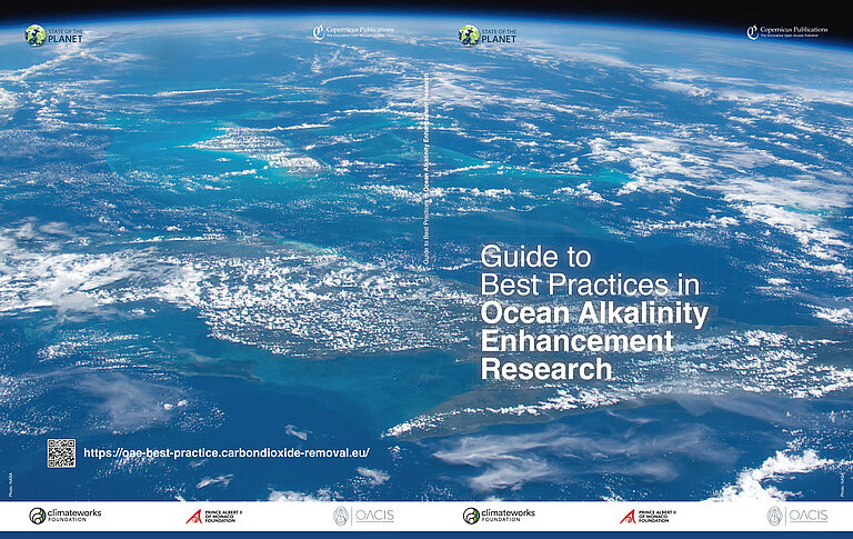 Cover “Best Practices Guide to Ocean Alkalinity Enhancement research” 
