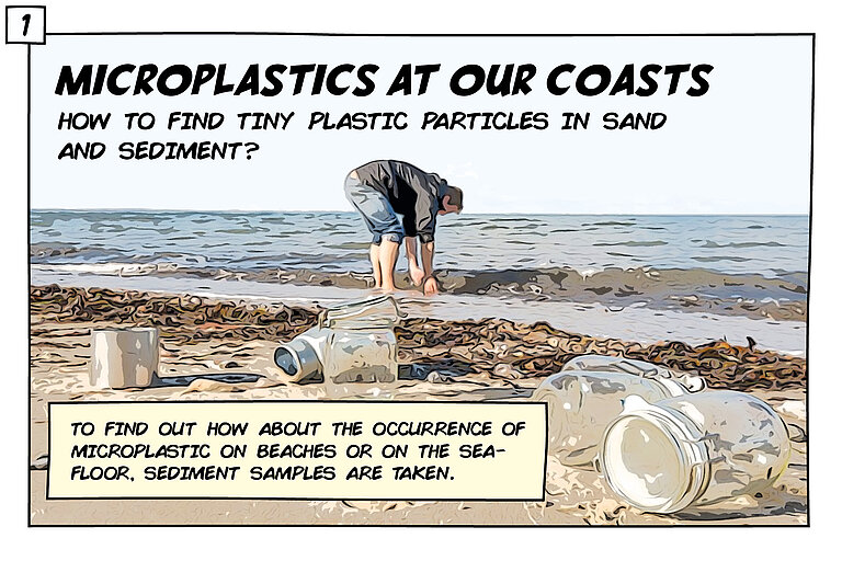 Comic: Analysis of microplastics in sediment