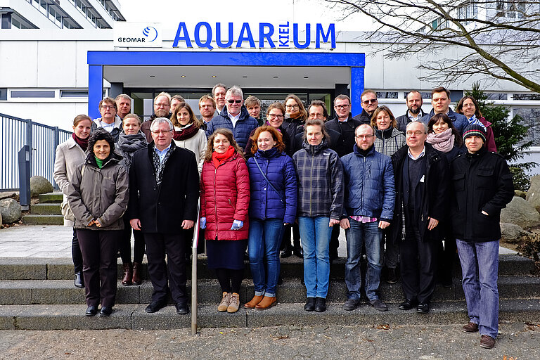 Participants of the kick-off meeting for the ALLIANCE project . Photo : J. Steffen , GEOMAR