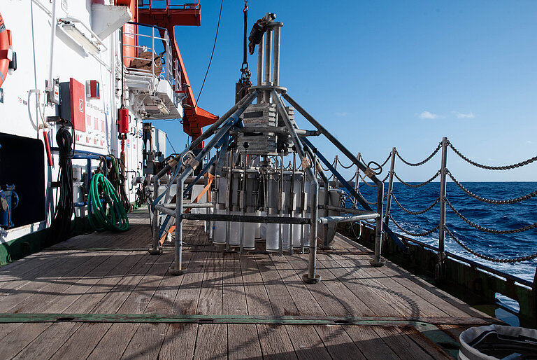 Multicorer auf Deck der FS POSEIDON