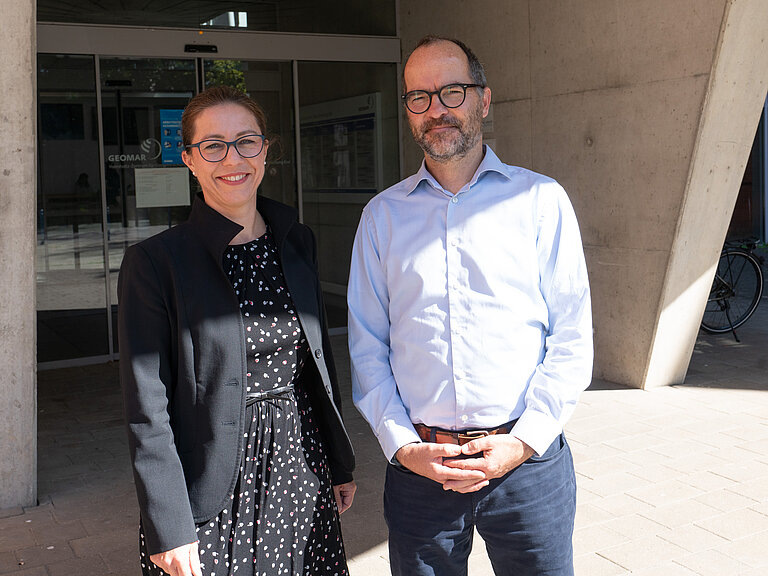 GEOMAR Director Professor Dr. Katja Matthes and Sebastian Unger, German Federal Government Commissioner for the Ocean