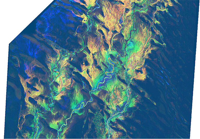 Signs of climate-induced changes on the seabed in recent times are documented in the sediment transport of the Nile. Changes from a broad, widely branched to a focussed channel system are visible in the uplifted deep-sea fan in the Mediterranean. Derived from 3D seismic data. Source: Yizhaq Makovsky (Haifa University).