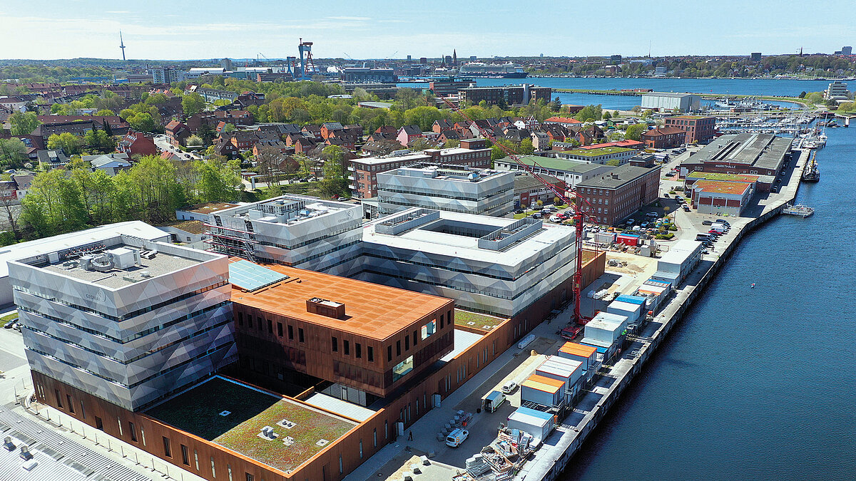 View of the new GEOMAR building in May 2023.