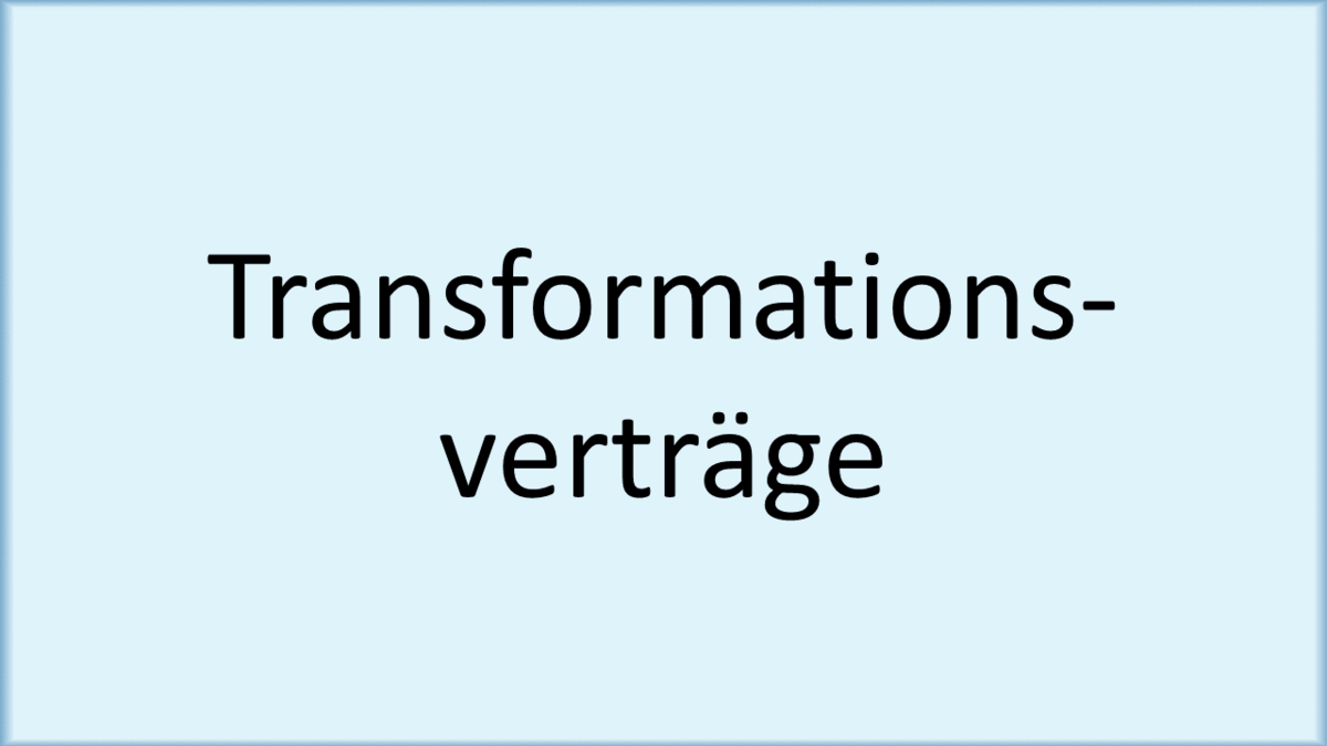 Transformationsvertrag