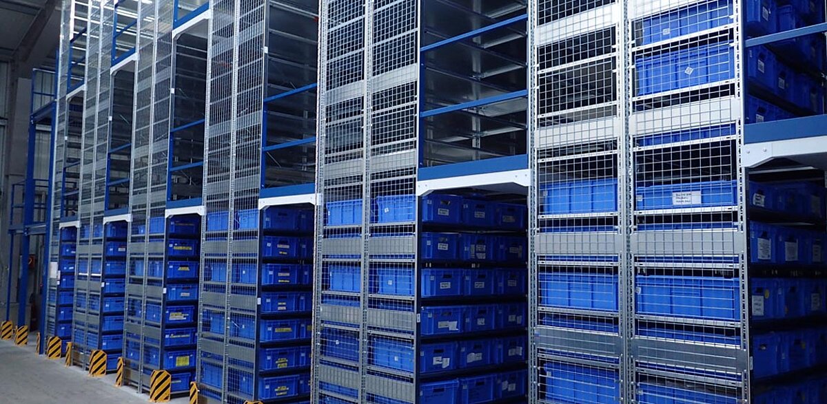 Innenansicht des Gesteinslagers