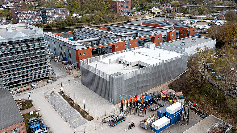 May 2021: View of the GEOMAR parking facility from above