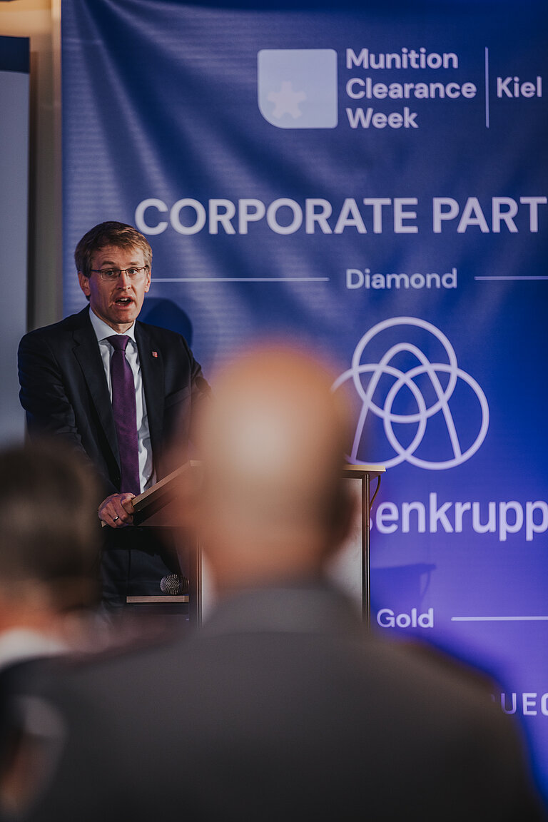 Eröffnung der Kiel Munition Clearance Week mit Ministerpräsident Daniel Günther. Foto: Gunnar Dethlefsen