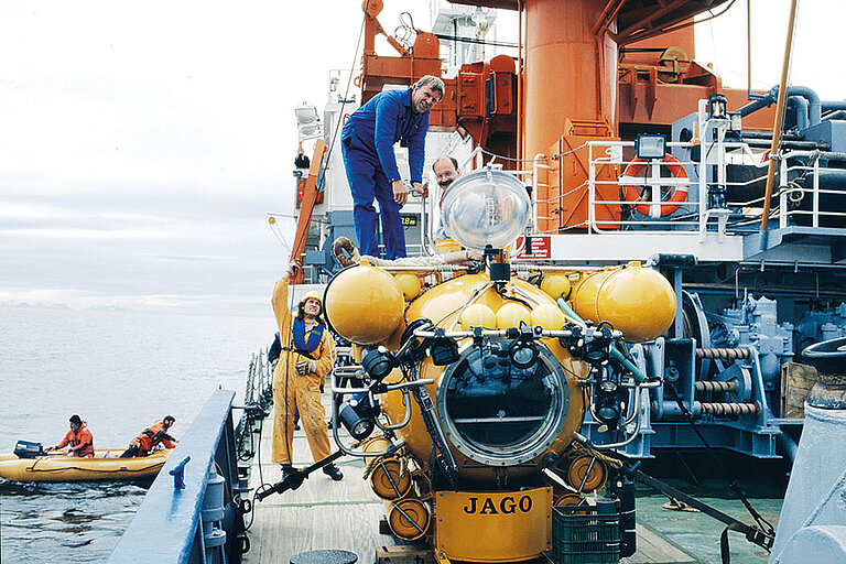 Seit 1993 ein gutes Team: Das Tauchboot JAGO und POSEIDON Foto: JAGO-Team/GEOMAR