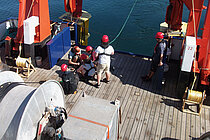Messungen auf dem Schiff