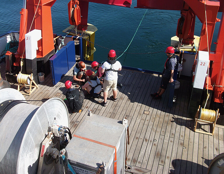 Messungen auf dem Schiff