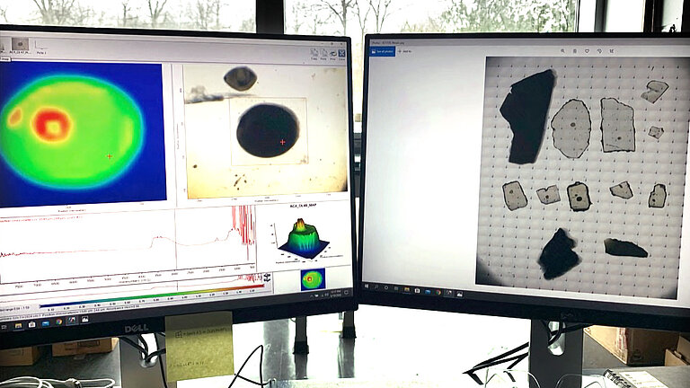 Infrarotspektroskopische Analyse zur Bestimmung des Wasser- und CO2-Gehalts von vulkanischen Kristallen und Glas. 