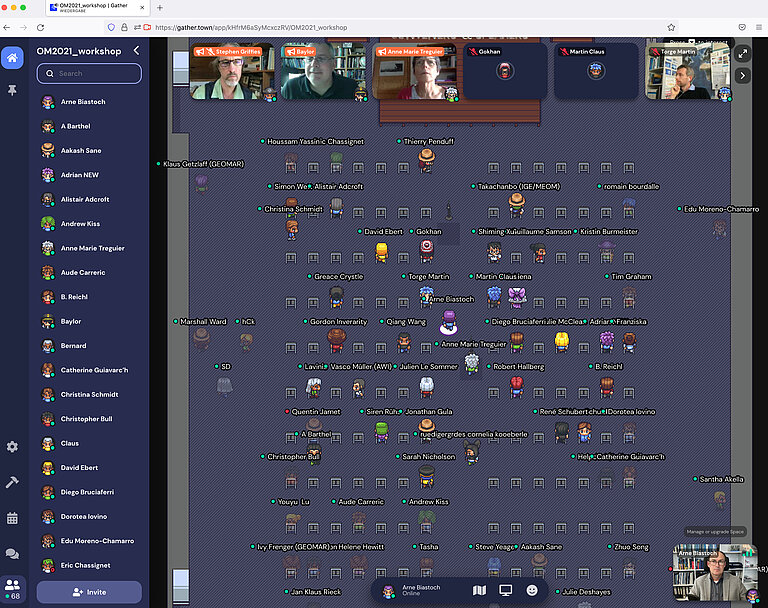 Das virtuelle Konferenzzentrum.
