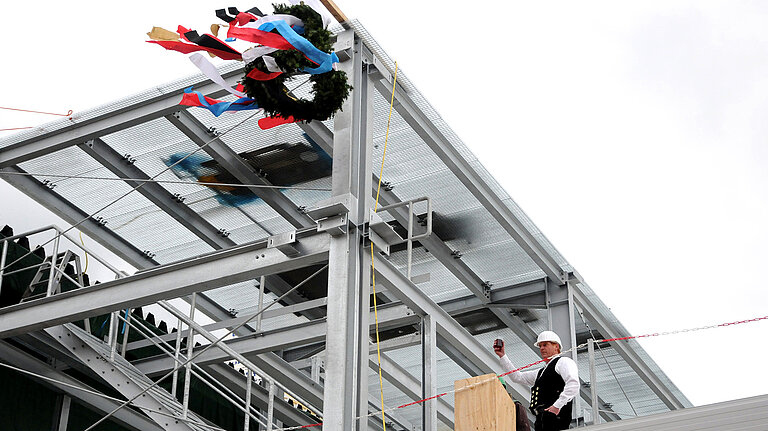 18. April 2016: Richtfest für das neue Zentrale Probenlager 