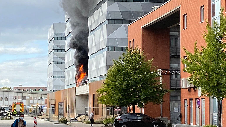Feuer auf dem GEOMAR-Neubau