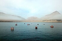 Mesocosms of the Peruvian coast. Photo: U. Riebesell, GEOMAR.