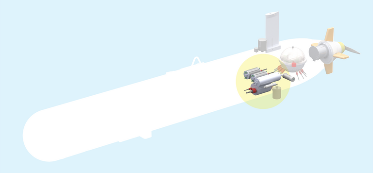 Notfalldruckkörper mit Monitoring-Einheit zur Überwachung des Gesamtsystems und zur Übernahme der Fahrzeugsteuerung im Notfall.