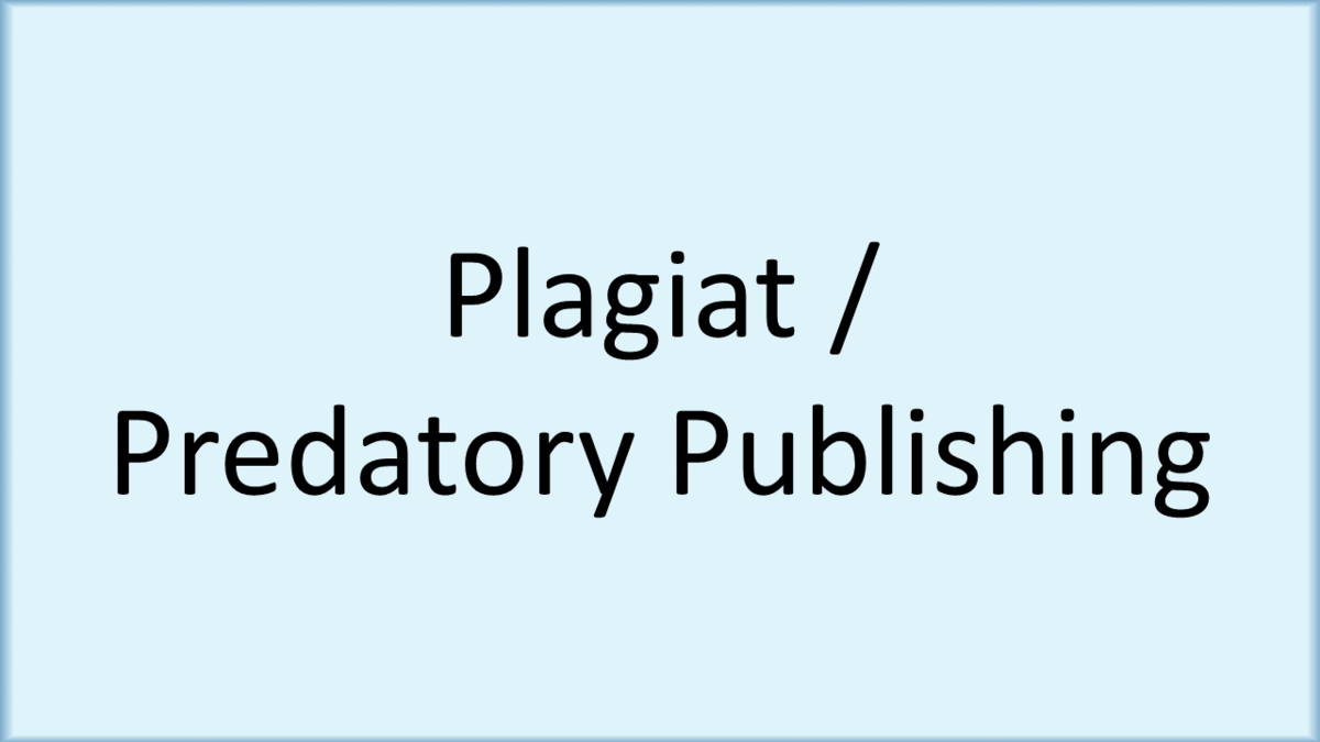 Predatory Publishing