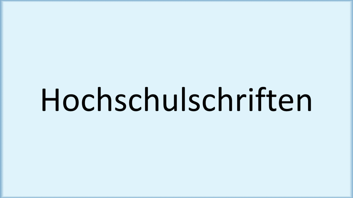 Hochschulschriften