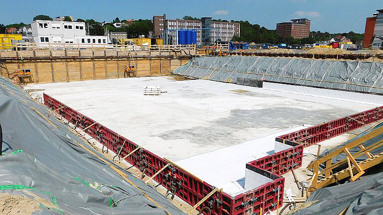 June 2017: The base of the building made of solid reinforced concrete