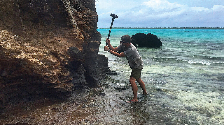 Aufschlüsse auf vulkanischen Inseln sind rar und meist stark verwittert.