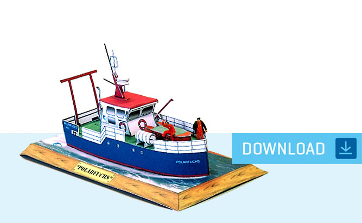 Kartonmodell Polarfuchs