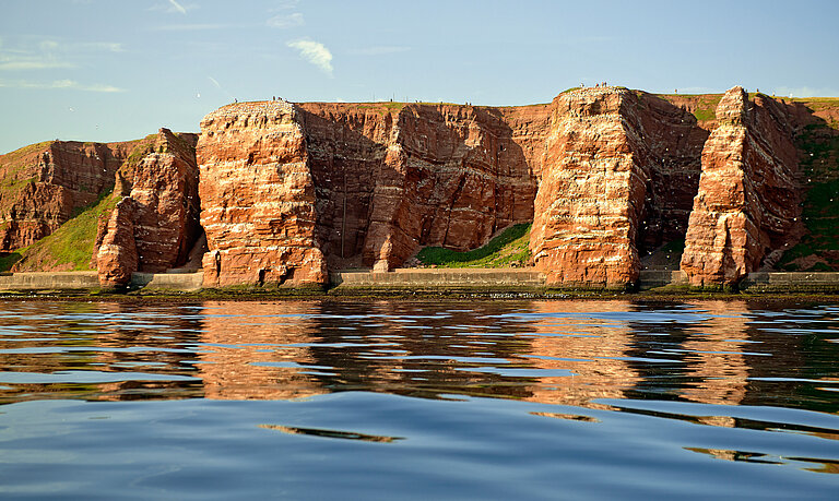 Die Insel Helgoland dient im September 2016 als Forschungsstation für die Teilnehmerinnen und Teilnehmer des  Workshop "Mehr Meer 2017". Doch auch der Spaß soll in den zwei Wochen des Workshops nicht zu kurz kommen. Foto: Uwe Nettelmann, AWI