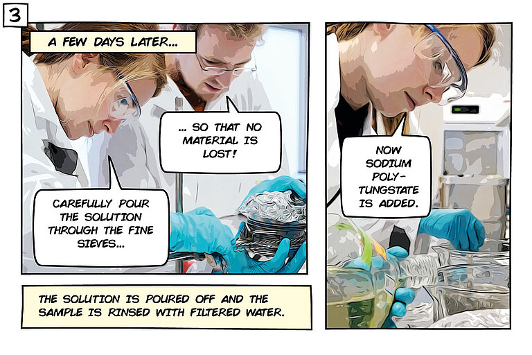 Comic: Analysis of microplastics in sediment