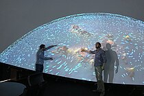 Projektion von Strömungsdaten in der ARENA2 des GEOMAR.