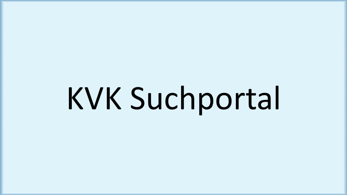 KVK Suchportal