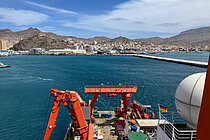 Blick vom Forschungsschiff METEOR