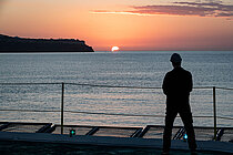 Steffen Kutterolf vor Meer