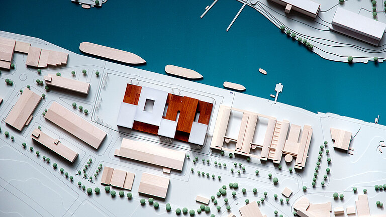 Modell des Erweiterungsneubaus 2012