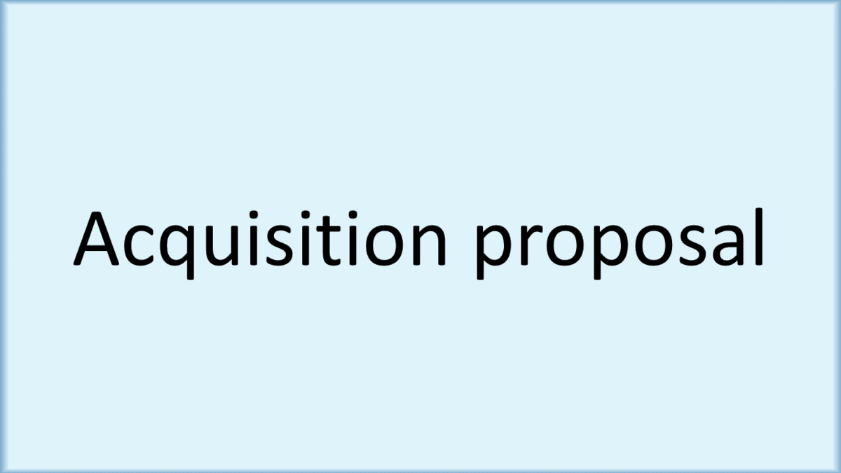 acquisition proposal
