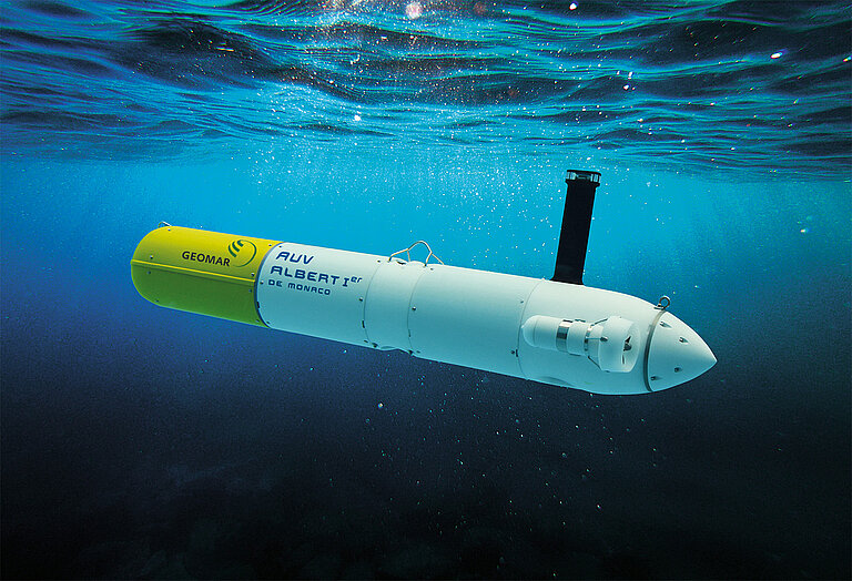 AUV Albert I von Monaco. Bildmontage: C. Kersten, GEOMAR.