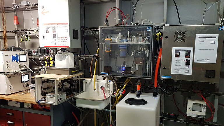 Mess-Einrichtung im Maschinenraum der ATLANTIC SAIL