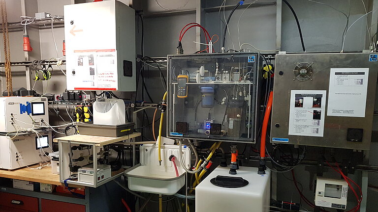 The measuring unit in the engine room of the ATLANTIC SAIL.