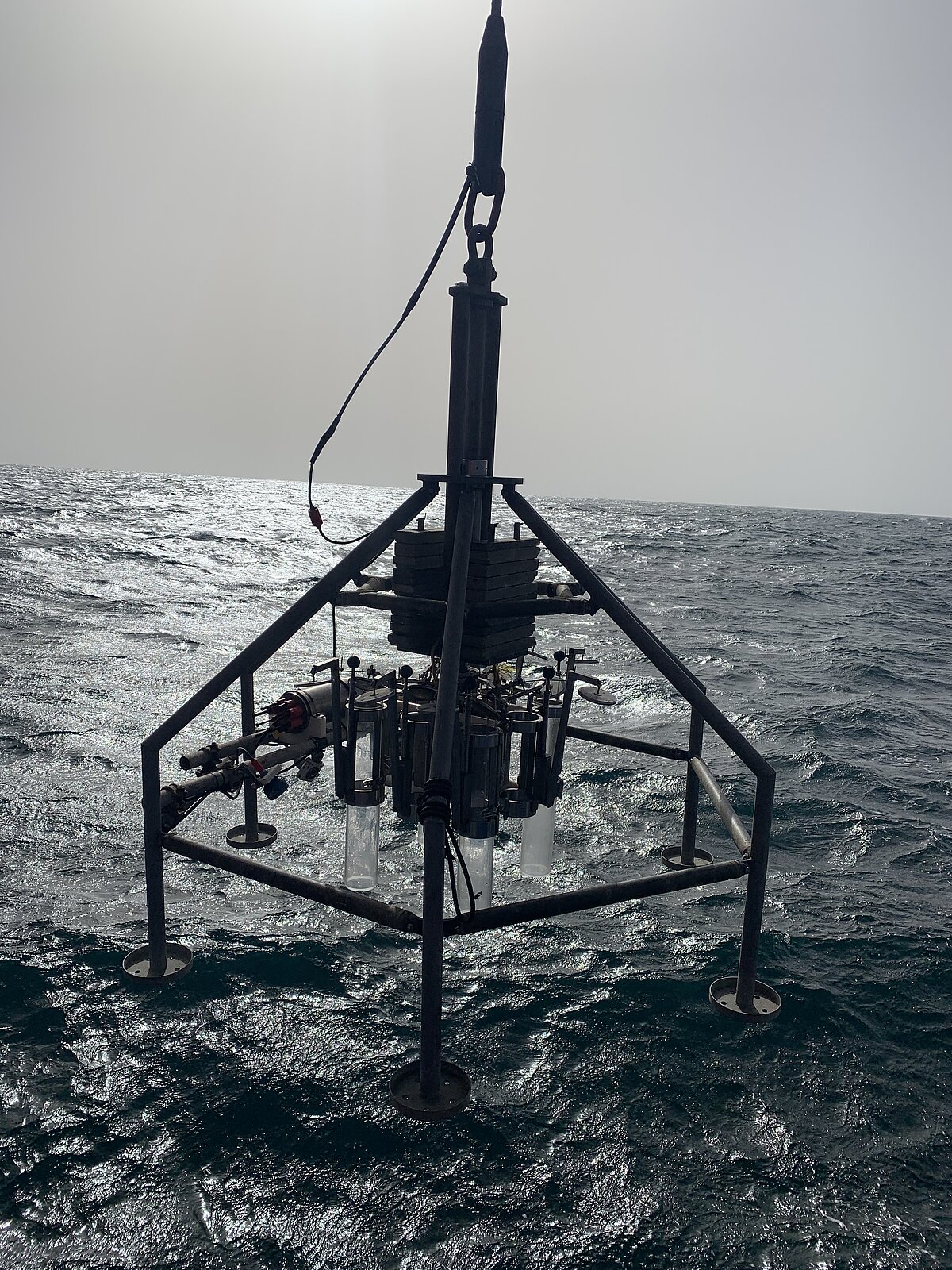 Einsatz des videogeführten Multicorers. Foto: Peter Linke.