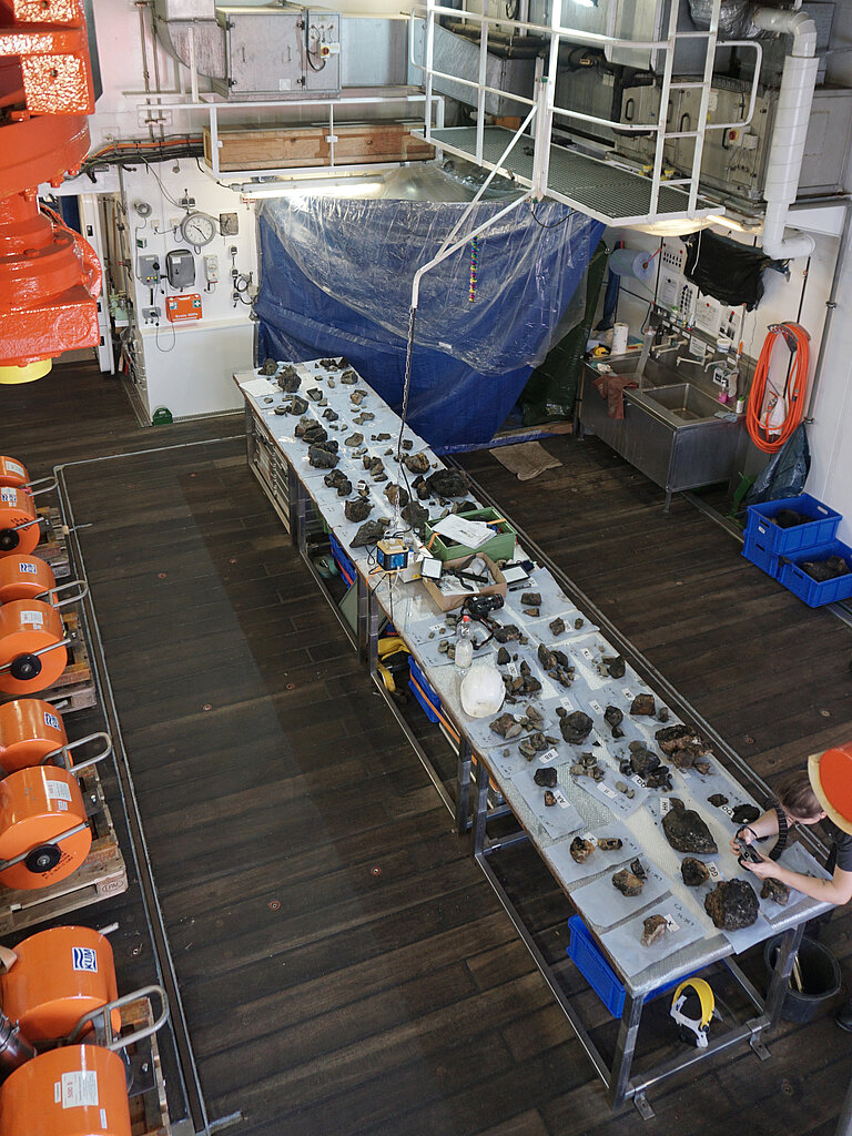 rock samples onboard MARIA S. MERIAN 