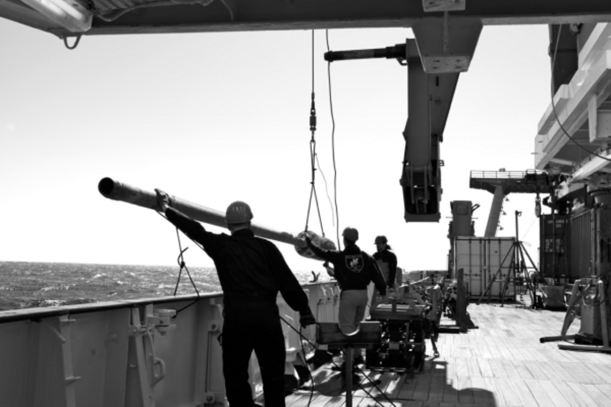 Gravity Corer on deck