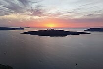 Sonnenuntergang bei Santorini