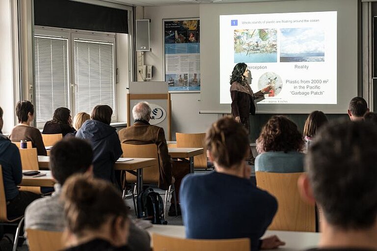 Marie-Tharp-Lecture mit Prof. Dr. Linda Amaral-Zettler. Foto: Charlotte Häfele/GEOMAR