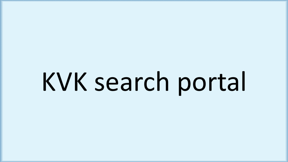 KVK search portal